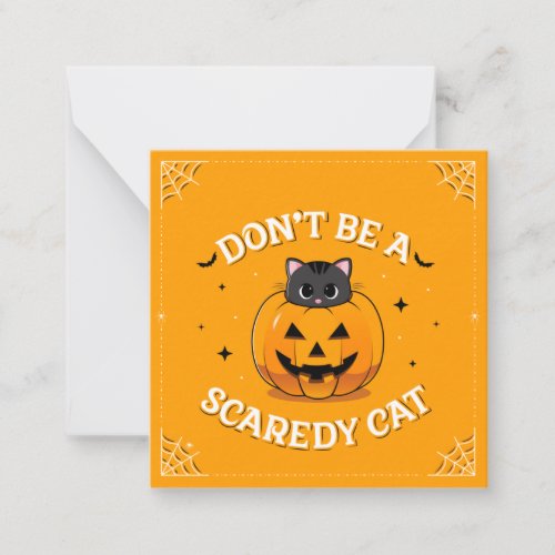 Dont Be a Scaredy Cat Note Card