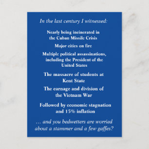 Don’t be so afraid to support Joe Biden Postcard