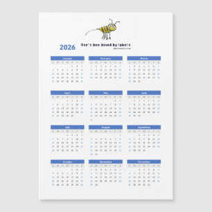 Don’t Bee Bound Magnetic Fridge Calendar
