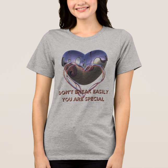 Don’t Break Easily –Motivational Women’s confident Tri-Blend Shirt (Front)