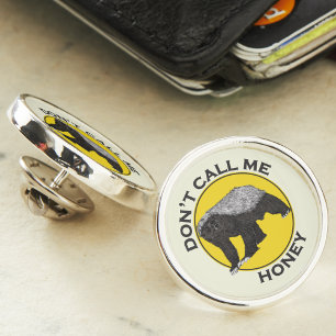 Don’t Call Me Honey Badass Honey Badger Yellow Art Lapel Pin