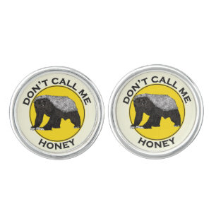 Don’t Call Me Honey Badger Funny Badass Animal Art Cufflinks