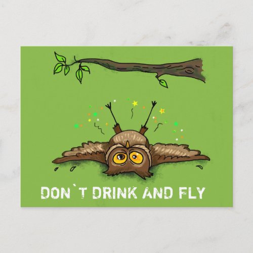 DONT DRINK AND FLY POSTCARD