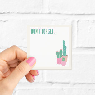 Don’t Forget Cactus Plant Post-it Notes