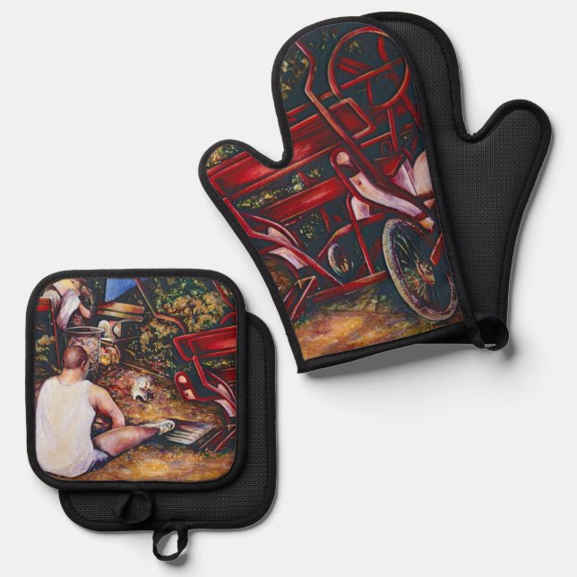 Don’t Forget the Garlic, Budapest Oven Mitt & Pot Holder Set (Front/Back)