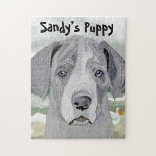 ‘Don’t Give Up” Adorable Great Dane Puppy Jigsaw Puzzle