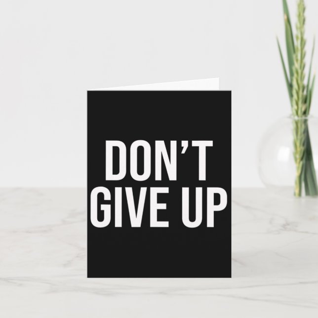 Don’t Give Up Suicide Prevention Awareness Mental  Card (Front)