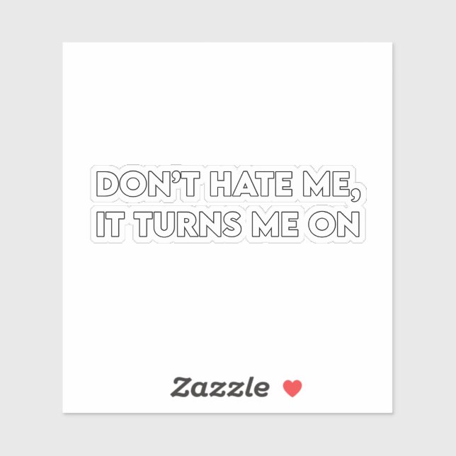 Don’t Hate Me Sarcastic Bold Graphic Sticker (Sheet)