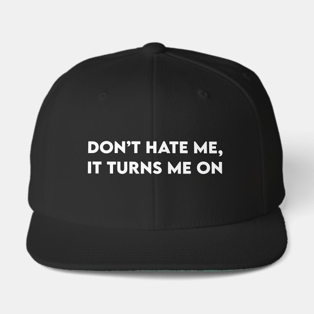 Don’t Hate Me Sarcastic Bold Graphic Visor (Front)