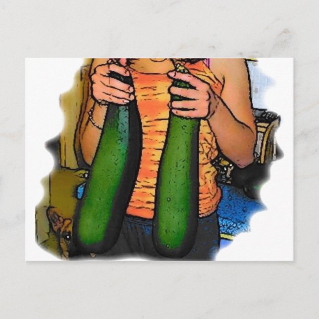 Don’t Hate My “Double Z” Zucchinis! Postcard (Front)