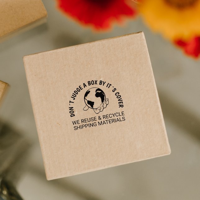 Don´t judge a box by it´s cover, Reuse & Recycle, Rubber Stamp (Creator Uploaded)