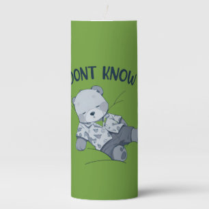 Don’t Know Just Existing Too Tired to Decide Sleep Pillar Candle