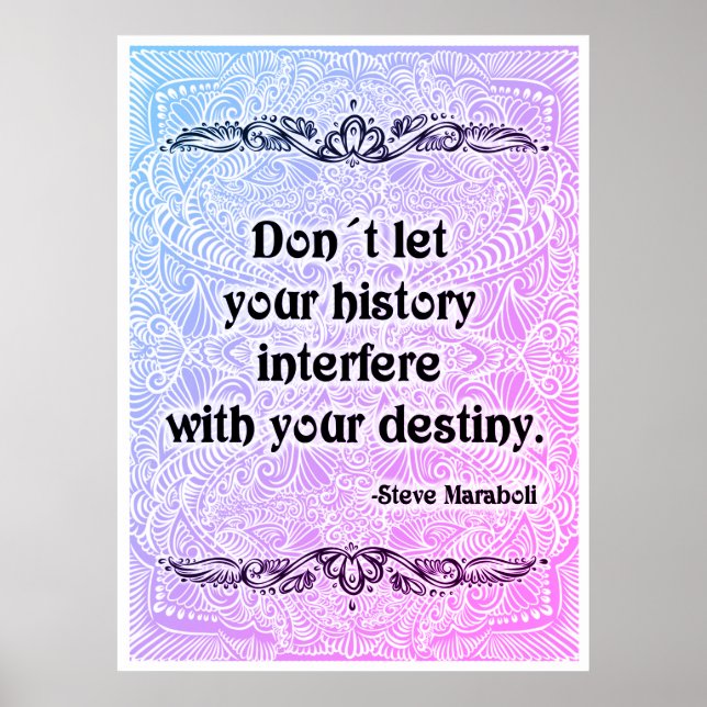 Don´t let your history - Positive Quote´s Poster (Front)