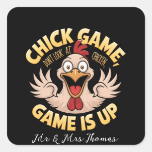 Don’t Look at the Chicken The Funny Game Square Sticker