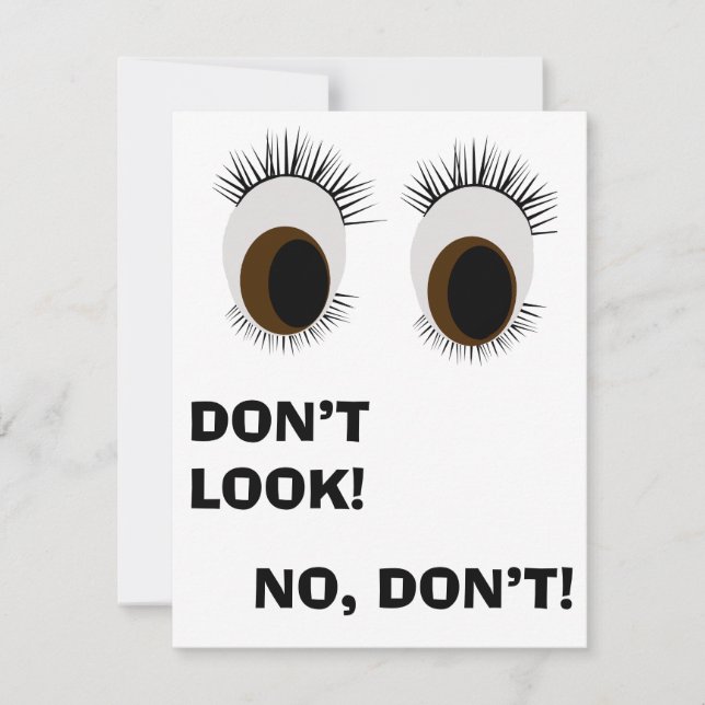 Don’t Look Notecard (Front)