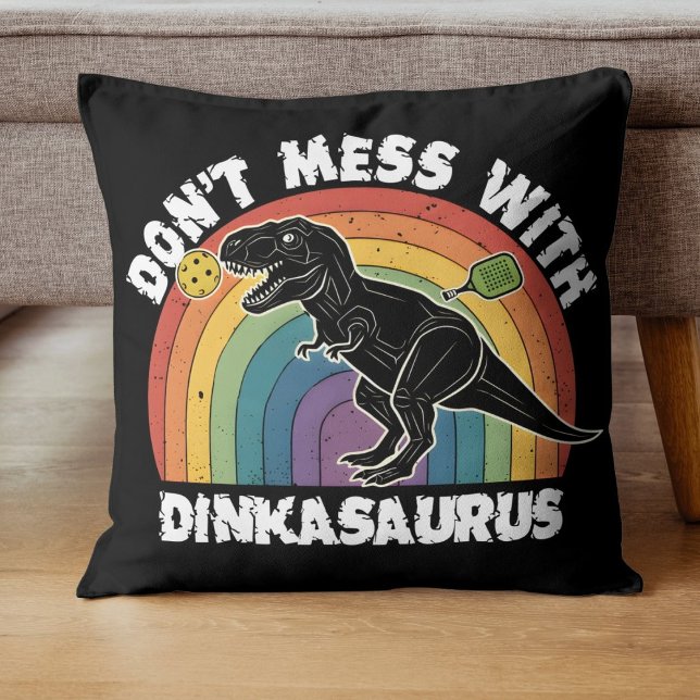 Don’t Mess With Dinkasaurus Pickleball Throw Pillow (Don’t Mess With Dinkasaurus Pickleball Throw Pillow
)