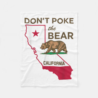 Don’t Poke The Bear California Republic Fleece Blanket