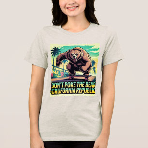 Don’t Poke The Bear – California Republic Women’s Tri-Blend Shirt