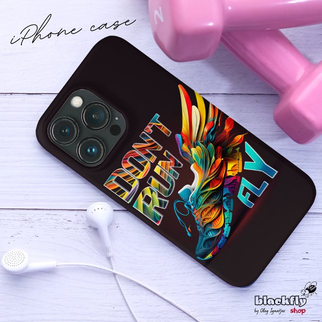 Don’t run, Fly | Neon Running shoe Case-Mate iPhone Case (Creator Uploaded)