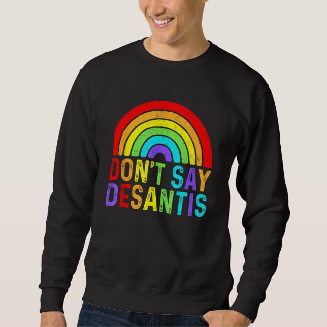 Don t Say DeSantis Rainbow Say Gay LGBTQ Pride Ant Sweatshirt (Front)