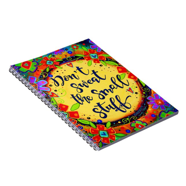 Don’t Sweat the Small Stuff Floral Inspirivity Notebook (Right Side)