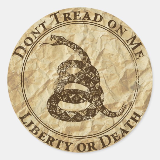 Don’t Tread on Me Classic Round Sticker (Front)