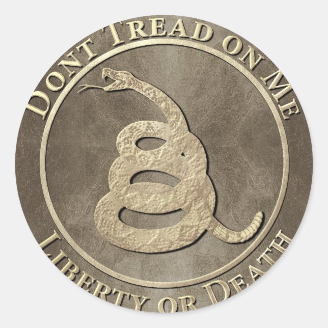 Don’t Tread on Me Classic Round Sticker (Front)
