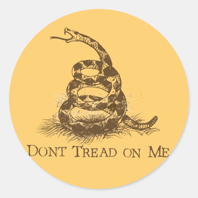 Don’t Tread on Me Classic Round Sticker (Front)