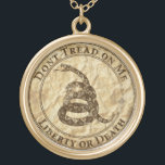 Don’t Tread on Me Gold Plated Necklace<br><div class="desc">Don’t Tread on Me</div>