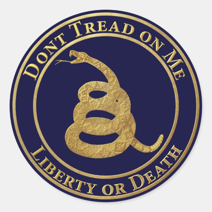 Don’t Tread on Me Round Stickers