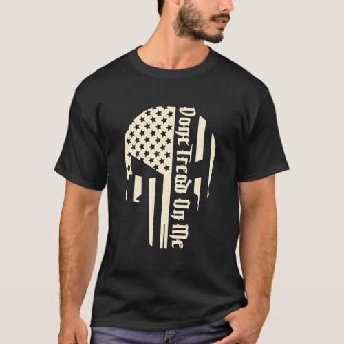 Donât Tread On Me Skull  USAPatriotGraphics   T_Shirt