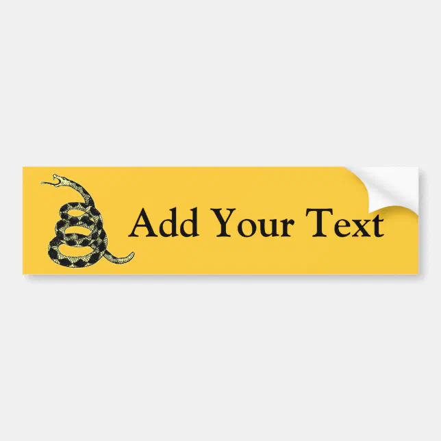 Don’t Tread on Me Snake. Bumper Sticker | Zazzle