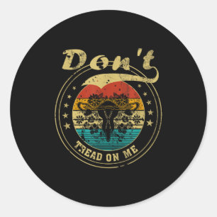 Don’t Tread On Me Uterus Classic Round Sticker