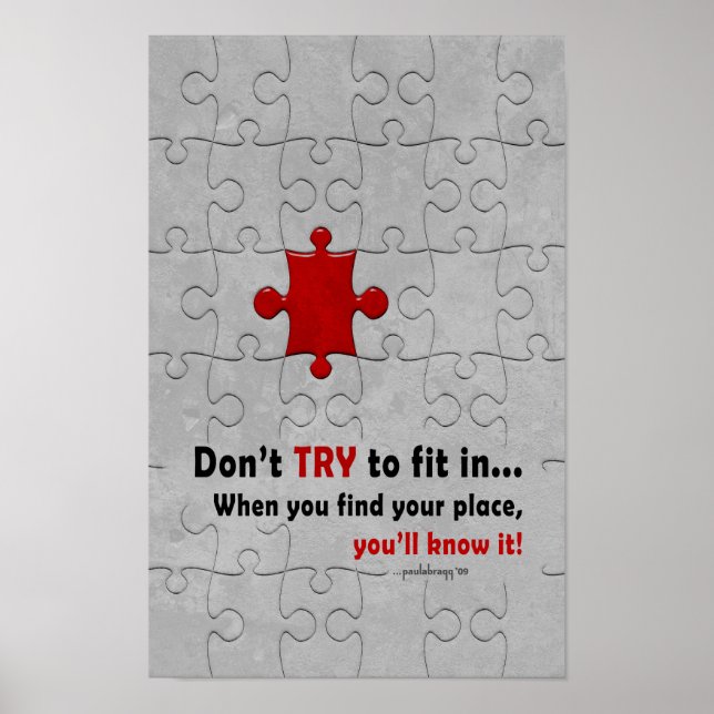 Don’t try to fit in … poster (Front)