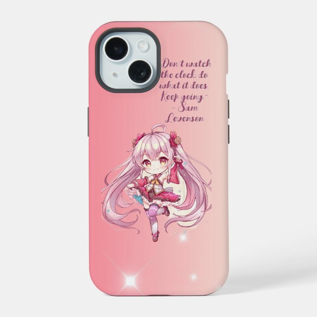 “Don’t watch the clock; do what it does.  Iphone Case (Back)