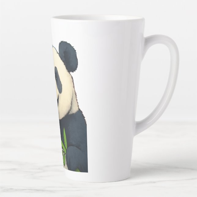 Don’t Worry, Eat Bamboo – Panda Art Latte Mug (Right)