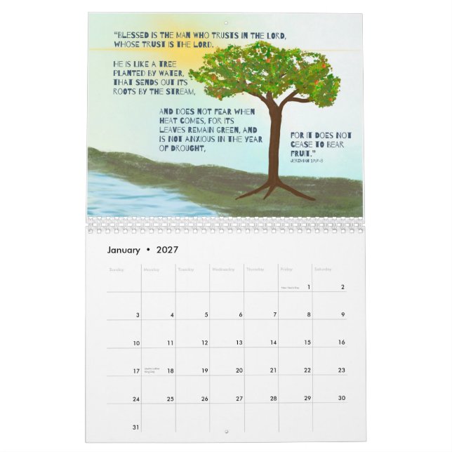 Don’t Worry monthly Calendar (Jan 2027)