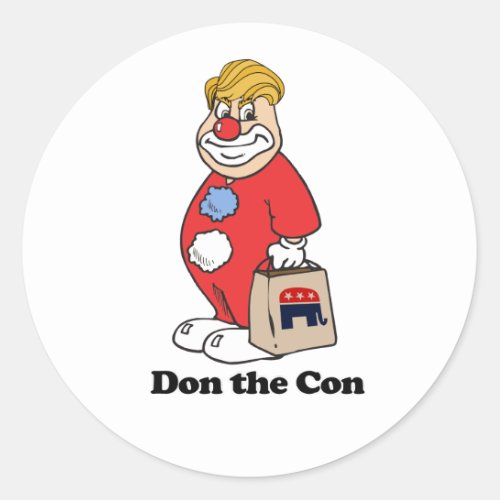 Don the con __ Anti_Trump Design _ _ Political _p Classic Round Sticker