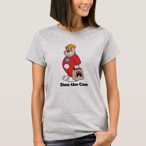 Don the con __ Anti_Trump Design _ _ Political _p T_Shirt