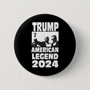 Don Trump 2024 Bulletproof Never Surrender Legend  Button