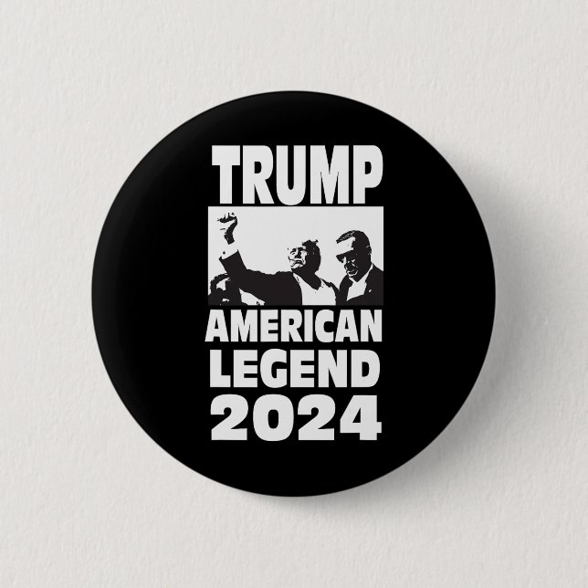 Don Trump 2024 Bulletproof Never Surrender Legend  Button (Front)