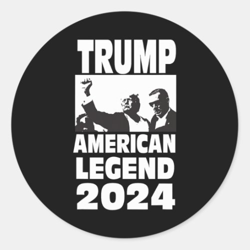 Don Trump 2024 Bulletproof Never Surrender Legend  Classic Round Sticker