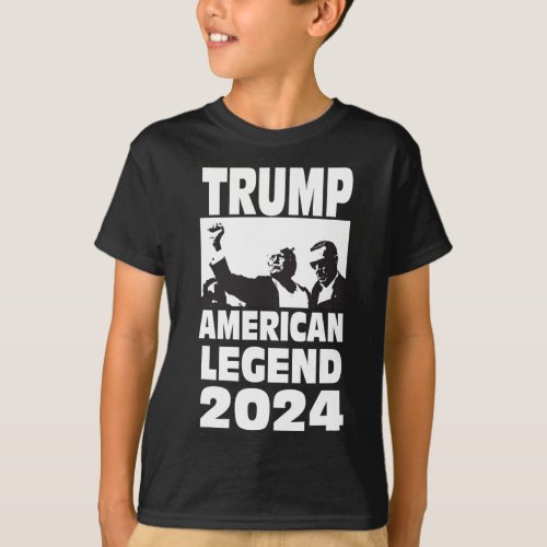 Don Trump 2024 Bulletproof Never Surrender Legend  T_Shirt