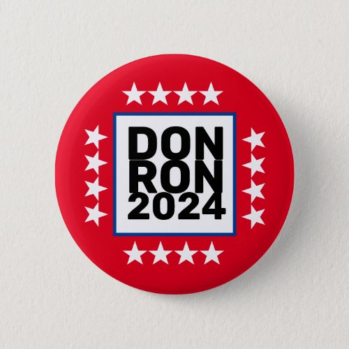 DON Trump RON DeSantis 2024 Button