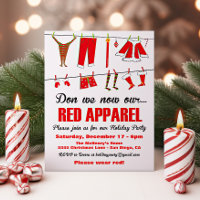 Don we now our Red apparel Christmas Invitations
