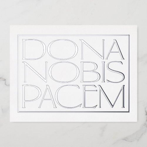 Dona Nobis Pacem Elegant Give Us Peace Flat Card