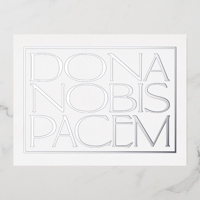 Dona Nobis Pacem Elegant Give Us Peace Flat Card (Front)