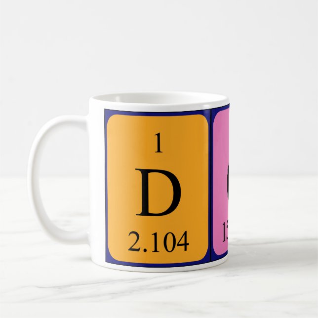 Dona periodic table name mug (Left)