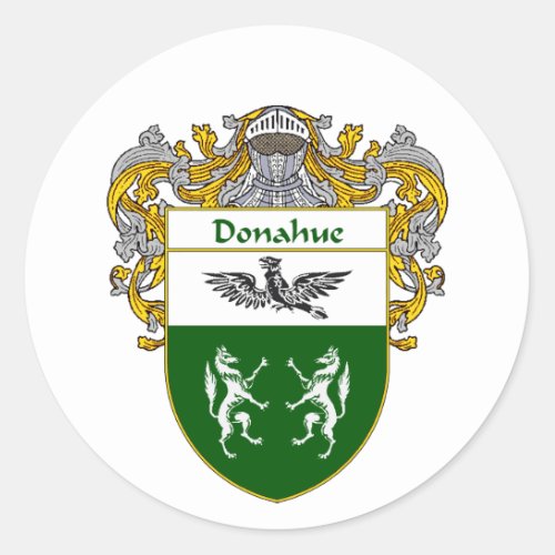Donahue Coat of Arms Mantled Classic Round Sticker