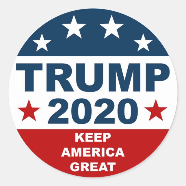 Donal Trump 2020 Keep America Great Classic Round Sticker (Front)